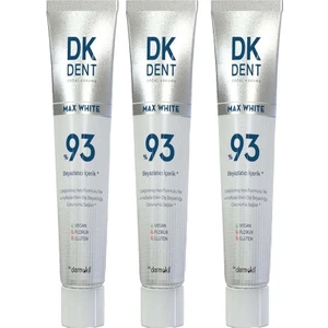 Dk Dent %93 Max Beyazlık Diş Macunu 75ml X 3 Adet