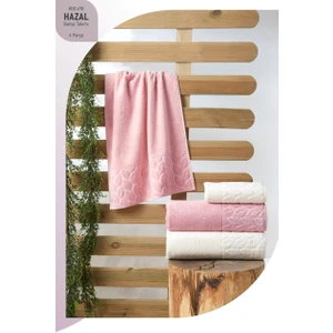 Hazal Banyo Havlu Seti 2 Adet Banyo Havlusu (90X150) 2 Adet Baş Havlusu (50X90)