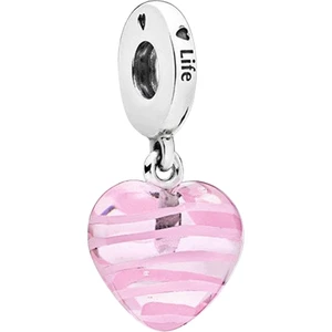 Asaf Accessory Pembe Sallantılı Kalp Charm
