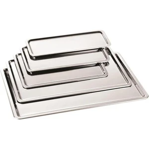 Paslanmaz Çelik Servis Sunum Tepsisi 33X23CM Pastane Tepsi Yaşam Boyu Garantili Ultra Lüks Rostfrei