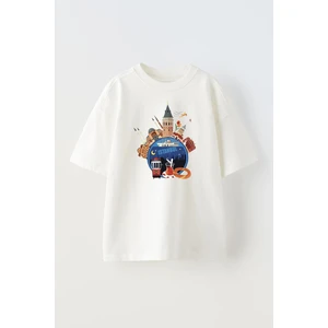 Nmg Tekstil Unisex Beyaz Oversize Pamuk Istanbul Poster Çizim Baskılı Örme T-Shirt