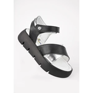 Çapraz Bant Siyah Kız Çocuk Sandalet