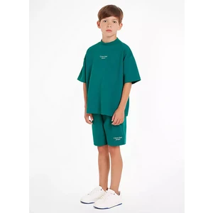 Calvin Klein Normal Yeşil Erkek Şort Takım Ottoman Relaxed Shorts Set