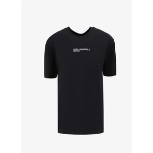 Karl Lagerfeld Siyah Erkek T-Shirt 240D1708_KLJ Relax Sslv Gothıc Logo
