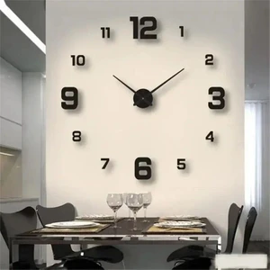 Ev ve Ofis Için 3 Boyutlu Duvar Saati Çerçevesiz Modern Duvar Saati Otel Odası Dekorasyon Dekor