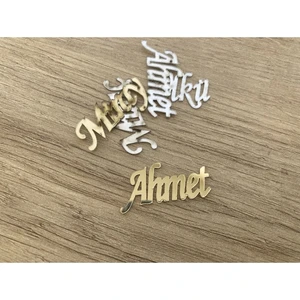 20 Adet Pleksi Küçük Isim Ebat 4x2 cm