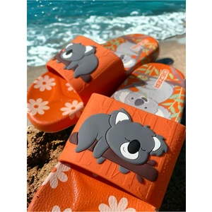 Koala Detaylı Kaymaz Plastik Havuz Deniz Banyo Balkon Teras Ev ve Sokak Terliği