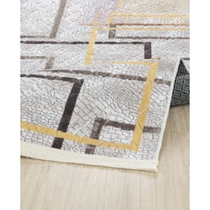 Panda Halı Emboss Kaymaz Taban Kabartmalı Halı Makinede Yıkanabilir 4001 Bej Yolluk&halı (Püsküllü-Saçaklı)