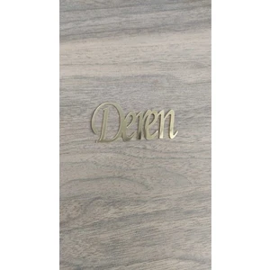 Pleksi Isim 10*5 cm Gold Pleksi
