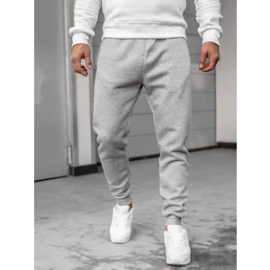 Relax Family Xf Erkek Gri Eşofman Altı Ribana Paça Penye Silim Fit Kesim Jogger