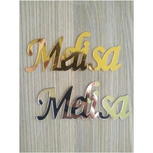 Pleksi Isim 12X5 cm Kapı Süsü 1 Adet (Isimlik)