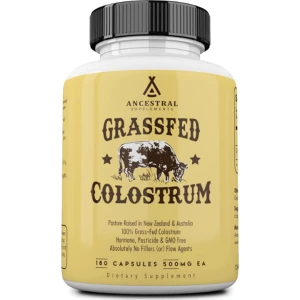 Ancestral Supplements Grass Fed Beef Colostrum  3000MG  180 Capsules usa Menşei
