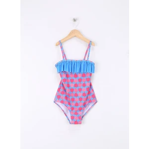 Pembe - Mavi Kız Çocuk Mayo SM2411000104