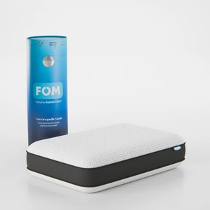 FOM Tombik Full Ortopedik Masaj Etkili Konforlu Visco Yastık, Ortopedik, 60 X 40 X 13, Siyah