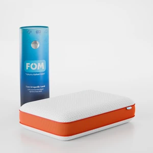 FOM Tombik Full Ortopedik Masaj Etkili Konforlu Visco Yastık, Ortopedik, 60 X 40 X 13, Turuncu