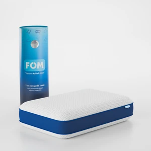 FOM Tombik Full Ortopedik Masaj Etkili Konforlu Visco Yastık, Ortopedik, 60 X 40 X 13, Lacivert