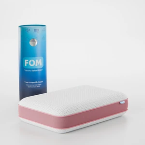 FOM Tombik Full Ortopedik Masaj Etkili Konforlu Visco Yastık, Ortopedik, 60 X 40 X 13, Pembe