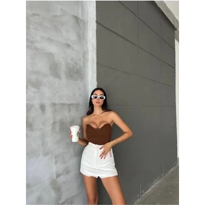 Ecenin Favorileri Straplez Kadın Crop Bluz