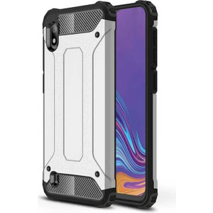 Techno Guru Samsung Galaxy A10 Tam Koruma Sağlayan Çift Katmanlı Crash Premium Sert Silikon Kılıf