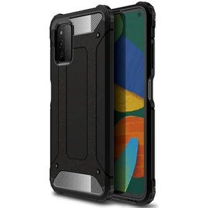 Techno Guru Samsung Galaxy A03S Tam Koruma Sağlayan Çift Katmanlı Crash Premium Sert Silikon Kılıf