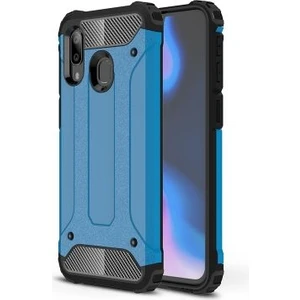Techno Guru Samsung Galaxy A20 Tam Koruma Sağlayan Çift Katmanlı Crash Premium Sert Silikon Kılıf