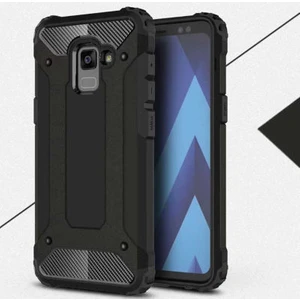 Techno Guru Samsung Galaxy A8 Plus 2018 Tam Koruma Sağlayan Çift Katmanlı Crash Premium Sert Silikon Kılıf