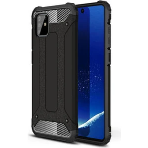 Techno Guru Samsung Galaxy A81 Tam Koruma Sağlayan Çift Katmanlı Crash Premium Sert Silikon Kılıf