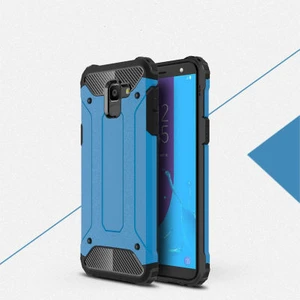 Techno Guru Samsung Galaxy J6 Tam Koruma Sağlayan Çift Katmanlı Crash Premium Sert Silikon Kılıf