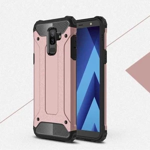 Techno Guru Samsung Galaxy J8 Tam Koruma Sağlayan Çift Katmanlı Crash Premium Sert Silikon Kılıf