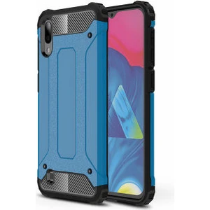 Techno Guru Samsung Galaxy M10 Tam Koruma Sağlayan Çift Katmanlı Crash Premium Sert Silikon Kılıf