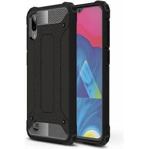 Techno Guru Samsung Galaxy M10 Tam Koruma Sağlayan Çift Katmanlı Crash Premium Sert Silikon Kılıf