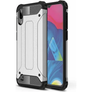 Techno Guru Samsung Galaxy M10 Tam Koruma Sağlayan Çift Katmanlı Crash Premium Sert Silikon Kılıf
