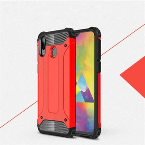 Techno Guru Samsung Galaxy M20 Tam Koruma Sağlayan Çift Katmanlı Crash Premium Sert Silikon Kılıf
