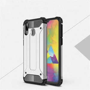 Techno Guru Samsung Galaxy M20 Tam Koruma Sağlayan Çift Katmanlı Crash Premium Sert Silikon Kılıf