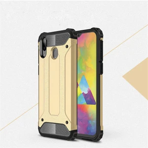 Techno Guru Samsung Galaxy M20 Tam Koruma Sağlayan Çift Katmanlı Crash Premium Sert Silikon Kılıf