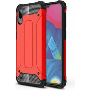 Techno Guru Samsung Galaxy M10 Tam Koruma Sağlayan Çift Katmanlı Crash Premium Sert Silikon Kılıf