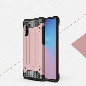 Techno Guru Samsung Galaxy Note 10 Tam Koruma Sağlayan Çift Katmanlı Crash Premium Sert Silikon Kılıf