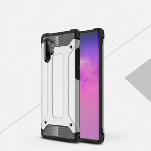 Techno Guru Samsung Galaxy Note 10 Plus Tam Koruma Sağlayan Çift Katmanlı Crash Premium Sert Silikon Kılıf