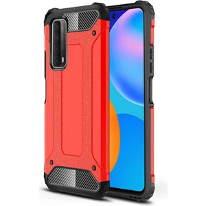 Techno Guru Huawei P Smart 2021 Tam Koruma Sağlayan Çift Katmanlı Crash Premium Sert Silikon Kılıf