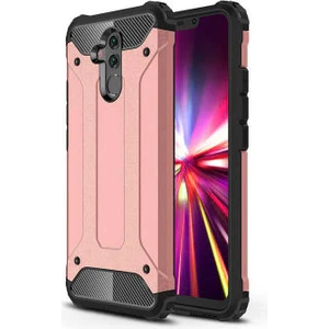 Techno Guru Huawei Mate 20 Lite Tam Koruma Sağlayan Çift Katmanlı Crash Premium Sert Silikon Kılıf