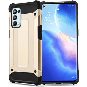 Techno Guru Oppo Reno 5 Pro 5g Tam Koruma Sağlayan Çift Katmanlı Crash Premium Sert Silikon Kılıf