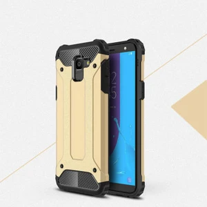 Techno Guru Samsung Galaxy J6 Tam Koruma Sağlayan Çift Katmanlı Crash Premium Sert Silikon Kılıf