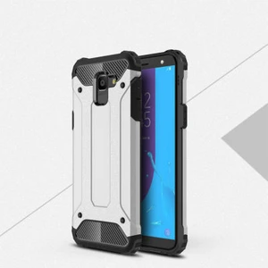 Techno Guru Samsung Galaxy J6 Tam Koruma Sağlayan Çift Katmanlı Crash Premium Sert Silikon Kılıf