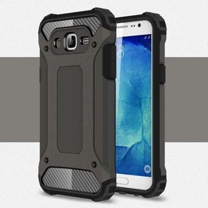 Techno Guru Samsung Galaxy J7 Tam Koruma Sağlayan Çift Katmanlı Crash Premium Sert Silikon Kılıf