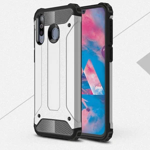 Techno Guru Samsung Galaxy M30 Tam Koruma Sağlayan Çift Katmanlı Crash Premium Sert Silikon Kılıf