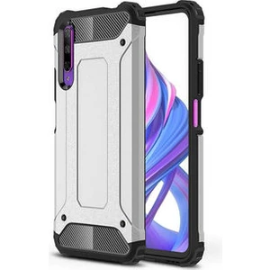 Techno Guru Huawei P Smart Pro 2019 Tam Koruma Sağlayan Çift Katmanlı Crash Premium Sert Silikon Kılıf