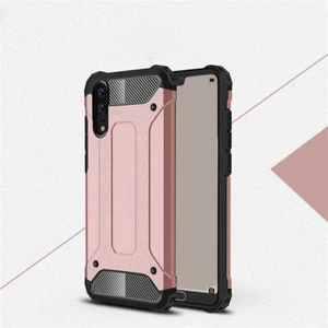 Techno Guru Huawei P20 Tam Koruma Sağlayan Çift Katmanlı Crash Premium Sert Silikon Kılıf