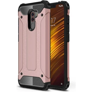 Techno Guru Pocophone F1 Tam Koruma Sağlayan Çift Katmanlı Crash Premium Sert Silikon Kılıf