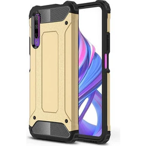 Techno Guru Huawei P Smart Pro 2019 Tam Koruma Sağlayan Çift Katmanlı Crash Premium Sert Silikon Kılıf