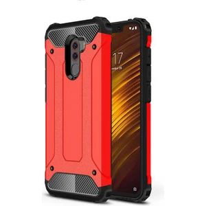 Techno Guru Pocophone F1 Tam Koruma Sağlayan Çift Katmanlı Crash Premium Sert Silikon Kılıf